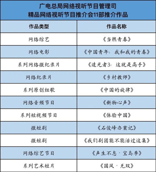 網(wǎng)絡視聽司召開精品節(jié)目推介會 11個項目發(fā)布最新進展，共繪信息網(wǎng)絡傳播視聽節(jié)目發(fā)展藍圖